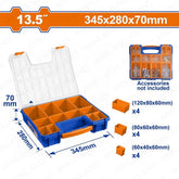 Wadfow by Winland 13.5in 345mm x 280mm x 70mm Plastic Organizer Boxes for Smaller Components WTB1311
